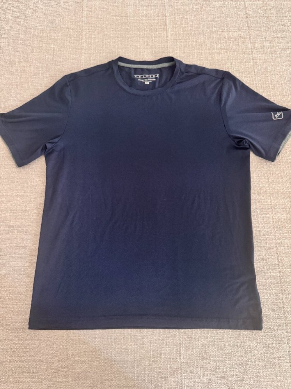 Kolping Unlimited Outdoor Men Navy Blue Short Sleeve Athletic T-Shirt Size L